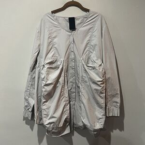 Rundholz Black‎ Label Tunic Shirt Women's Large Light Gray 3D Pockets Lagenlook